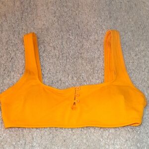 AERIE SCOOP Encolure Bikini Top bright Orange Size Large